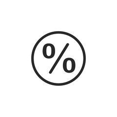 Fototapete - Percentage icon template black color editable. Discount symbol vector sign isolated on white background. Simple logo vector illustration for graphic and web design.