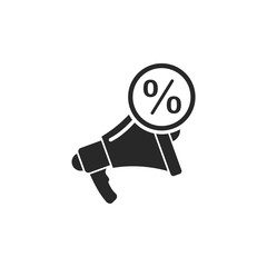 Fototapete - Percentage icon template black color editable. Discount symbol vector sign isolated on white background. Simple logo vector illustration for graphic and web design.