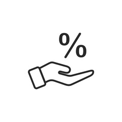 Fototapete - Percentage icon template black color editable. Discount symbol vector sign isolated on white background. Simple logo vector illustration for graphic and web design.