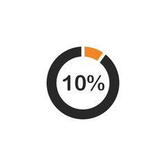 Fototapete - Percentage icon template black color editable. Discount symbol vector sign isolated on white background. Simple logo vector illustration for graphic and web design.
