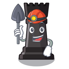 Poster - Miner rook chess in the character shape