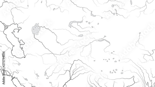 World Map Of Central Asia Region Asia Interior Kazakhstan