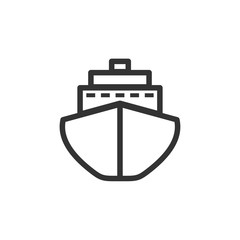 Poster - Ship icon template black color editable. Ship symbol vector sign isolated on white background. Simple logo vector illustration for graphic and web design.