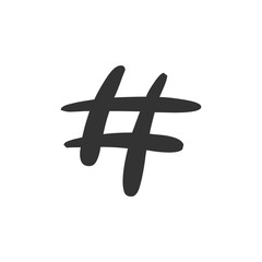 Aufkleber - Hashtag icon template black color editable. Simple logo vector illustration for graphic and web design.