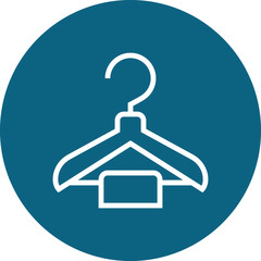 Sticker - Hanger Closet Clothing Outline Icon