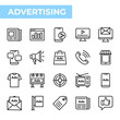© yellowline - Advertising Icon Set, outline style