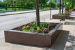 Flowers in a Planter along Michigan Avenue near Grant Park in Chicago