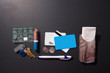 © Rusty - Lay flat purse contents