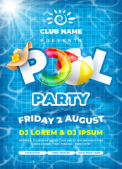 Cool Pool Party Poster Template