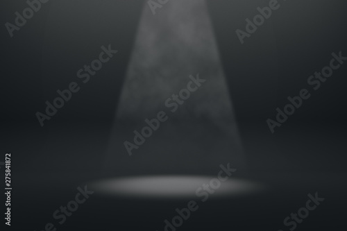 Spot light in black interior