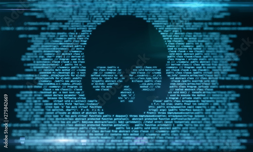 Cuadros en Lienzo Virus attack and malware concept