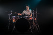 © puhimec - musician playing drums, black background and beautiful soft light