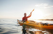 © yossarian6 - Active senior man paddling kayak