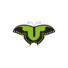 Sticker - Butterfly logo design vector template