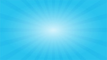 Abstract Blue Sky Background With Starburst Effect. And Sunburst Beams Element.