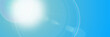 © efuroku - Lens flare light effect. Sun flash with ray and glow on blue sky background.