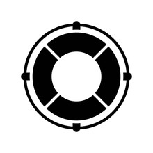 Lifebuoy Vector, Summer Party Related Solid Icon
