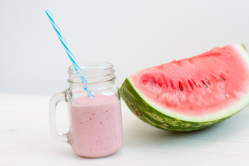 Wall Mural - watermelon and fruit smoothie