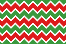 Vector Christmas Background. Red And Green Chevron Pattern.
