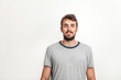 © BigBlueStudio - Portrait of a handsome young man in t shirt.
