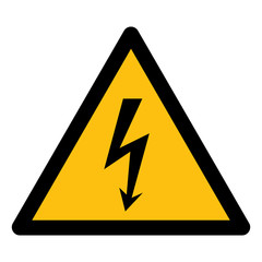 Wall Mural - Danger High Voltage Symbol Sign Isolate On White Background,Vector Illustration EPS.10