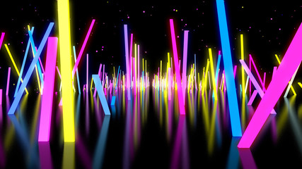 Wall Mural - Colorful Neon Bars VJ