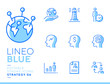 Lineo Blue - Strategy and Management line icons