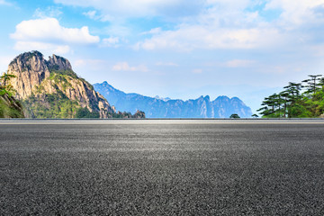 Wall Mural - Asphalt highway and beautiful mountain nature landscape in Huangshan,Anhui,China.