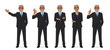 © Volha Hlinskaya - Business man set different gestures isolated vector illustration