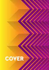 Wall Mural - Minimal cover design. Halftone cover page layout design. Future geometric pattern. Poster with colorful halftone gradient texture. Interesting geometric background.