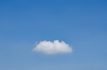 White clouds in the blue sky and blue.