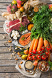 © aamulya - Healthy food for balanced flexitarian mediterranean diet concept