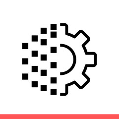 Digital transformation vector icon