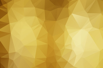 Canvas Print - Gold Low poly crystal background. Polygon design pattern. Golden Low poly vector illustration, low polygon background.