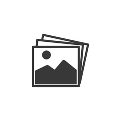 Aufkleber - Picture icon symbol template black color editable. Simple logo vector illustration for graphic and web design.