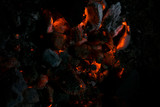 Fototapeta  - Background of the hot charcoal