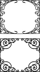 Wall Mural - Vector image of ornamental frames in style of art nouveau