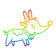 © lineartestpilot - rainbow gradient line drawing christmas reindeer