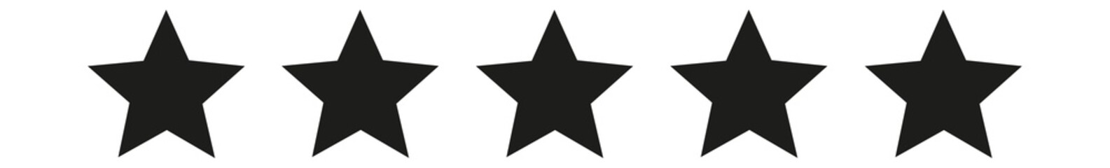 Wall Mural - 5 stars black | customer rating | websites review