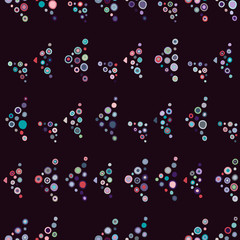 Wall Mural - Seamless vector pattern. geometrical background with hand drawn decorative tribal elements. Print with ethnic, folk, traditional motifs. Graphic geometric illustration for wrapping, wallpaper, fabric