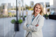 Smiling happy business woman advisor, consultant, financial, corporate lifestyle portrait