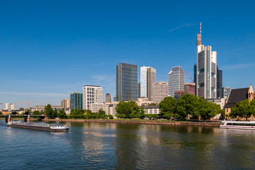 Wall Mural - View of the financial district from the iron bridge