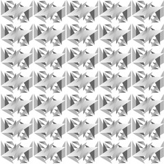 Wall Mural - Grey seamless texture with triangles. Abstract monochrome poly background with repeat tiles. Vector geometric pattern of trendy design.