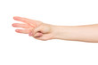 © fotofabrika - Empty open woman hand on white background