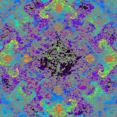 Aufkleber - Vector image with imitation of grunge datamoshing texture.