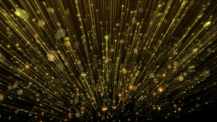 Wall Mural - beautiful golden curtain abstract background with particle rain