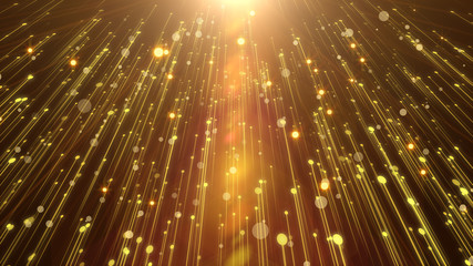 Wall Mural - beautiful golden curtain abstract background with particle rain