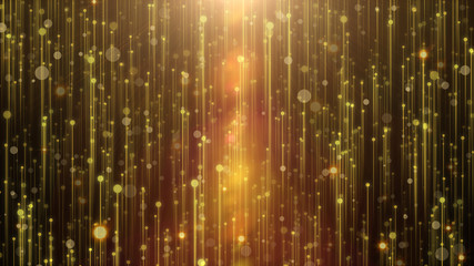 Wall Mural - beautiful golden curtain abstract background with particle rain