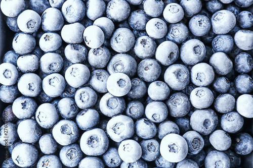 Tasty frozen blueberries, top view Fototapeta