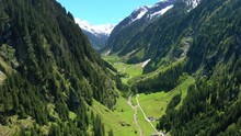 Arial Flight With My DJI Mavic 2 Pro From The Austria Alps - Tirol - Zillertal - Stilluptal